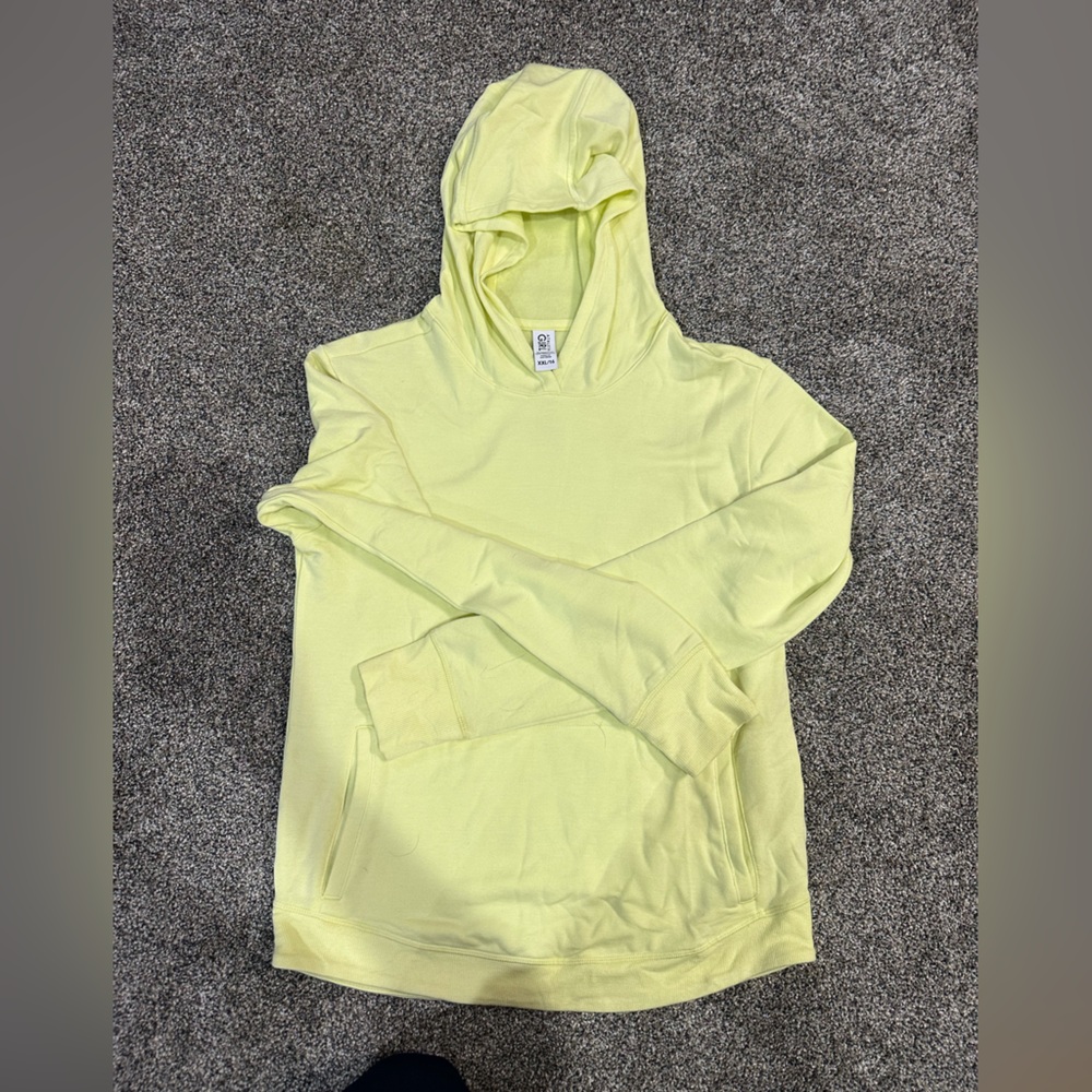 Athleta girl neon yellow hoodie, never worn